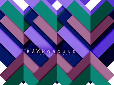 Çok renkli soyut geometrik şekiller, geometri arka plan web afiş için