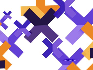 Çok renkli soyut geometrik şekiller, geometri arka plan web afiş için