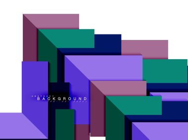 Çok renkli soyut geometrik şekiller, geometri arka plan web afiş için