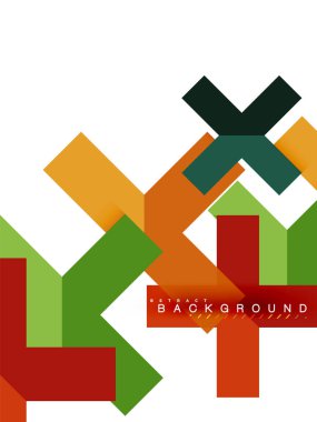 Çok renkli soyut geometrik şekiller, geometri arka plan web afiş için