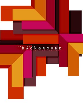 Çok renkli soyut geometrik şekiller, geometri arka plan web afiş için