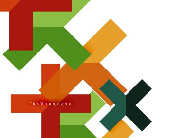 Çok renkli soyut geometrik şekiller, geometri arka plan web afiş için