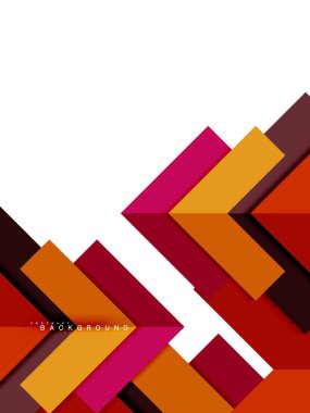 Çok renkli soyut geometrik şekiller, geometri arka plan web afiş için