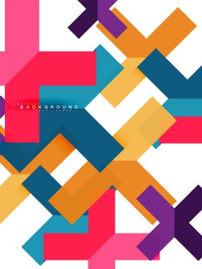 Çok renkli soyut geometrik şekiller, geometri arka plan web afiş için