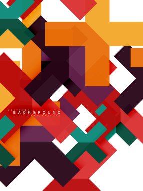 Çok renkli soyut geometrik şekiller, web reklam, iş sunumu, reklamlar paket, geometri arka plan şablonu, duvar kağıdı yazdırma