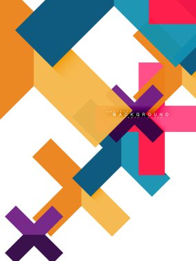 Çok renkli soyut geometrik şekiller, geometri arka plan web afiş için