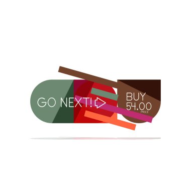 En az daire temiz soyut seçeneği adım Infographic tasarım öğesi, geometrik şekiller - Tur kareler, daireler ve satırları düzeni ile örnek metin