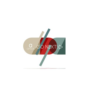 En az daire temiz soyut seçeneği adım Infographic tasarım öğesi, geometrik şekiller - Tur kareler, daireler ve satırları düzeni ile örnek metin