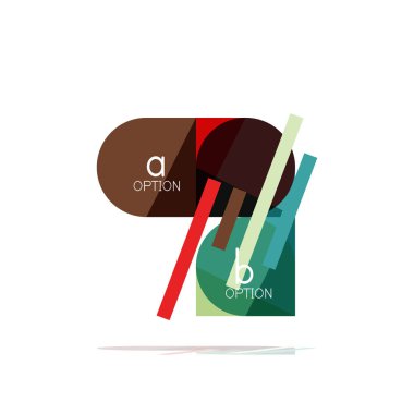 En az daire temiz soyut seçeneği adım Infographic tasarım öğesi, geometrik şekiller - Tur kareler, daireler ve satırları düzeni ile örnek metin