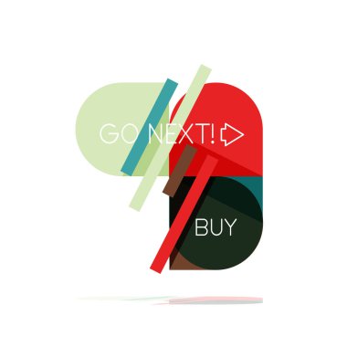 En az daire temiz soyut seçeneği adım Infographic tasarım öğesi, geometrik şekiller - Tur kareler, daireler ve satırları düzeni ile örnek metin