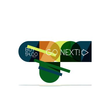 En az daire temiz soyut seçeneği adım Infographic tasarım öğesi, geometrik şekiller - Tur kareler, daireler ve satırları düzeni ile örnek metin