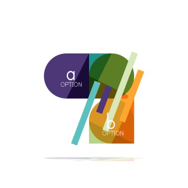 En az daire temiz soyut seçeneği adım Infographic tasarım öğesi, geometrik şekiller - Tur kareler, daireler ve satırları düzeni ile örnek metin