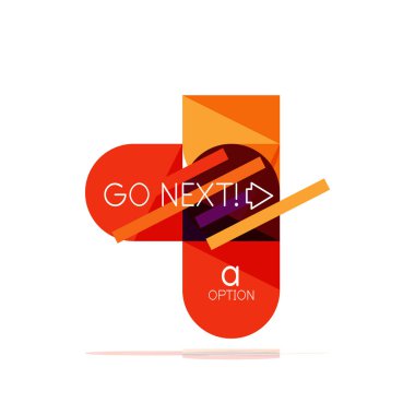 En az daire temiz soyut seçeneği adım Infographic tasarım öğesi, geometrik şekiller - Tur kareler, daireler ve satırları düzeni ile örnek metin