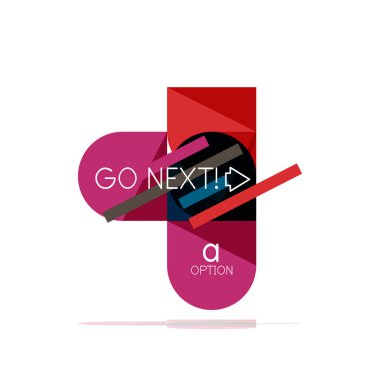 En az daire temiz soyut seçeneği adım Infographic tasarım öğesi, geometrik şekiller - Tur kareler, daireler ve satırları düzeni ile örnek metin