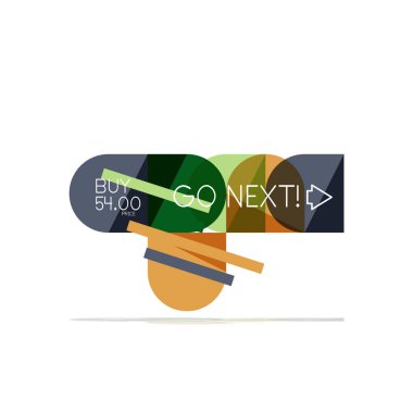 En az daire temiz soyut seçeneği adım Infographic tasarım öğesi, geometrik şekiller - Tur kareler, daireler ve satırları düzeni ile örnek metin