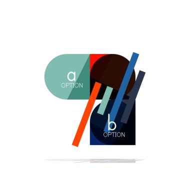 En az daire temiz soyut seçeneği adım Infographic tasarım öğesi, geometrik şekiller - Tur kareler, daireler ve satırları düzeni ile örnek metin