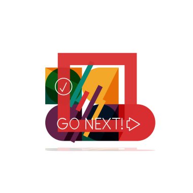 En az daire temiz soyut seçeneği adım Infographic tasarım öğesi, geometrik şekiller - Tur kareler, daireler ve satırları düzeni ile örnek metin