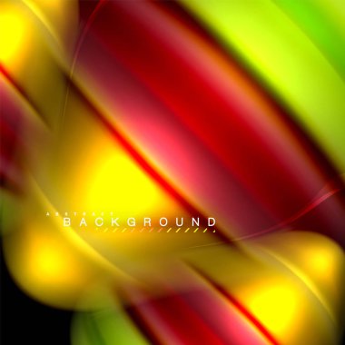 Sıvı karıştırma renkler dalga arka plan tasarlamak vektör. Renkli örgü dalgalar