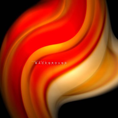 Sıvı karıştırma renkler dalga arka plan tasarlamak vektör. Renkli örgü dalgalar