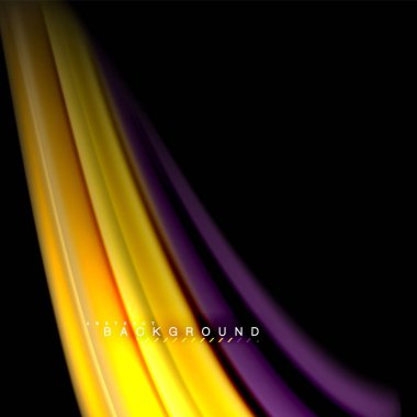 Sıvı karıştırma renkler dalga arka plan tasarlamak vektör. Renkli örgü dalgalar