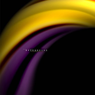 Sıvı karıştırma renkler dalga arka plan tasarlamak vektör. Renkli örgü dalgalar