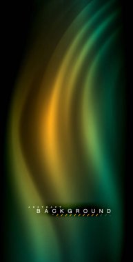 Neon parlayan dalga, sihirli enerji ve ışık arka plan