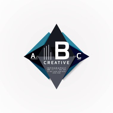 Kağıt seçeneği adımları diyagram Infographic düzeni