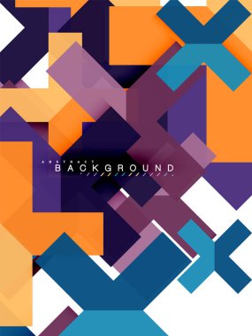 Çok renkli soyut geometrik şekiller, geometri arka plan web afiş için