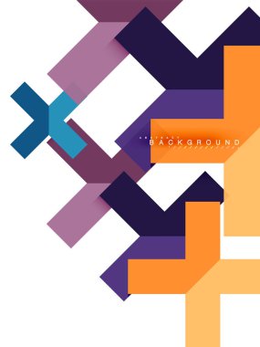 Çok renkli soyut geometrik şekiller, geometri arka plan web afiş için