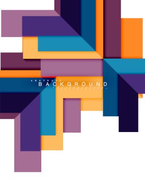 Çok renkli soyut geometrik şekiller, geometri arka plan web afiş için