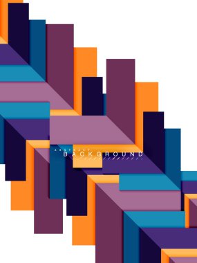 Çok renkli soyut geometrik şekiller, geometri arka plan web afiş için