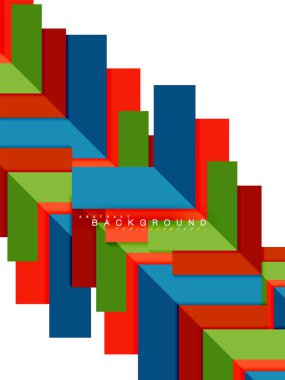 Çok renkli soyut geometrik şekiller, geometri arka plan web afiş için