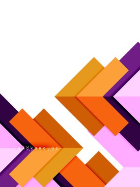 Çok renkli soyut geometrik şekiller, geometri arka plan web afiş için