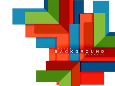 Çok renkli soyut geometrik şekiller, geometri arka plan web afiş için