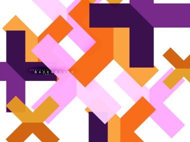 Çok renkli soyut geometrik şekiller, geometri arka plan web afiş için