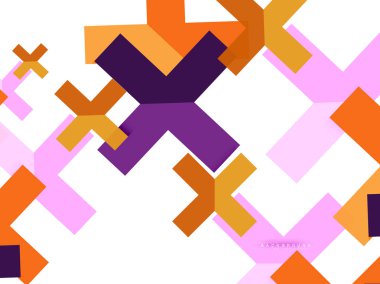 Çok renkli soyut geometrik şekiller, geometri arka plan web afiş için