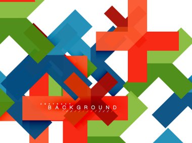 Çok renkli soyut geometrik şekiller, geometri arka plan web afiş için