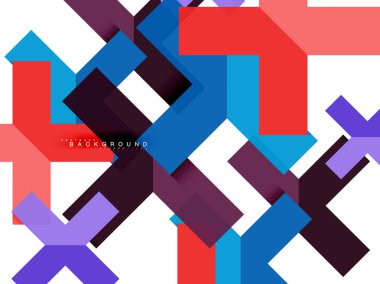 Çok renkli soyut geometrik şekiller, geometri arka plan web afiş için