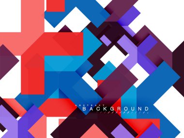 Çok renkli soyut geometrik şekiller, geometri arka plan web afiş için