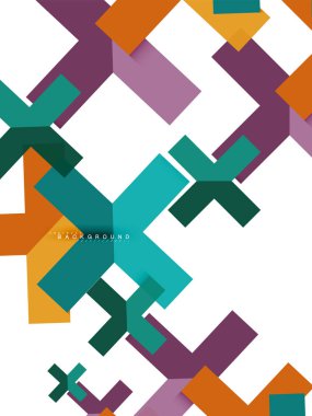 Çok renkli soyut geometrik şekiller, geometri arka plan web afiş için