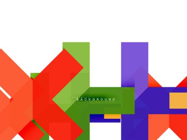 Çok renkli soyut geometrik şekiller, geometri arka plan web afiş için