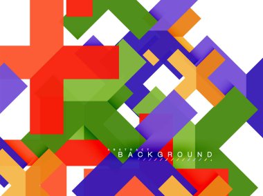 Çok renkli soyut geometrik şekiller, geometri arka plan web afiş için