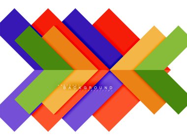 Çok renkli soyut geometrik şekiller, geometri arka plan web afiş için