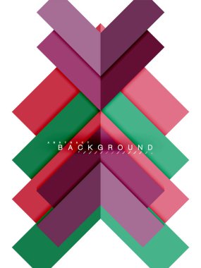 Çok renkli soyut geometrik şekiller, geometri arka plan web afiş için