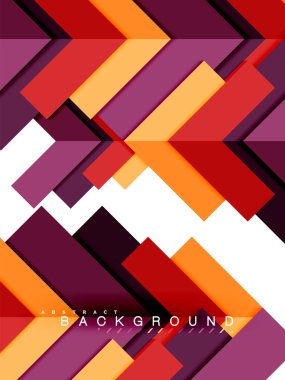 Çok renkli soyut geometrik şekiller, geometri arka plan web afiş için