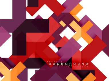 Çok renkli soyut geometrik şekiller, geometri arka plan web afiş için