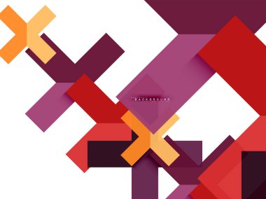 Çok renkli soyut geometrik şekiller, geometri arka plan web afiş için