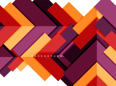 Çok renkli soyut geometrik şekiller, geometri arka plan web afiş için