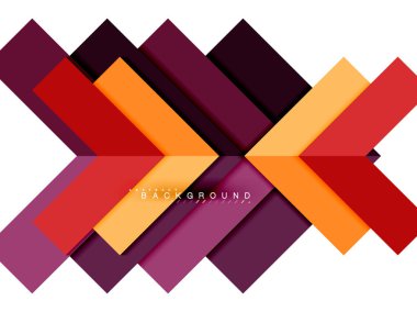 Çok renkli soyut geometrik şekiller, geometri arka plan web afiş için