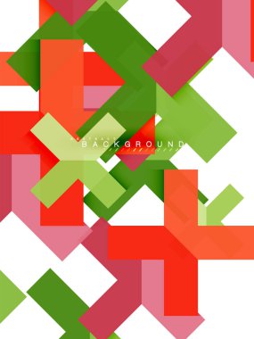 Çok renkli soyut geometrik şekiller, geometri arka plan web afiş için